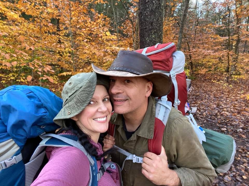 Casey and Ron Sauer from Excelsior Wood Products backpacking.