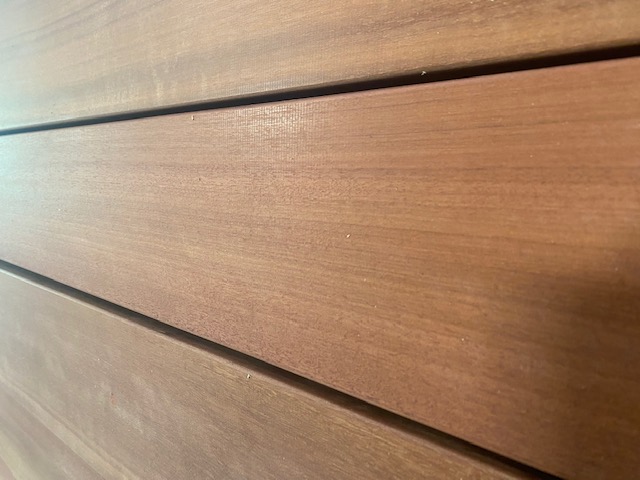 Close up of South Pacific Redwood decking
