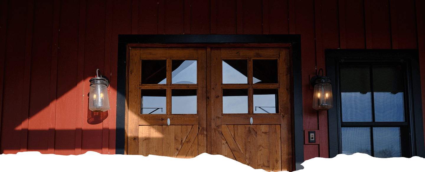 Rustic wood doors