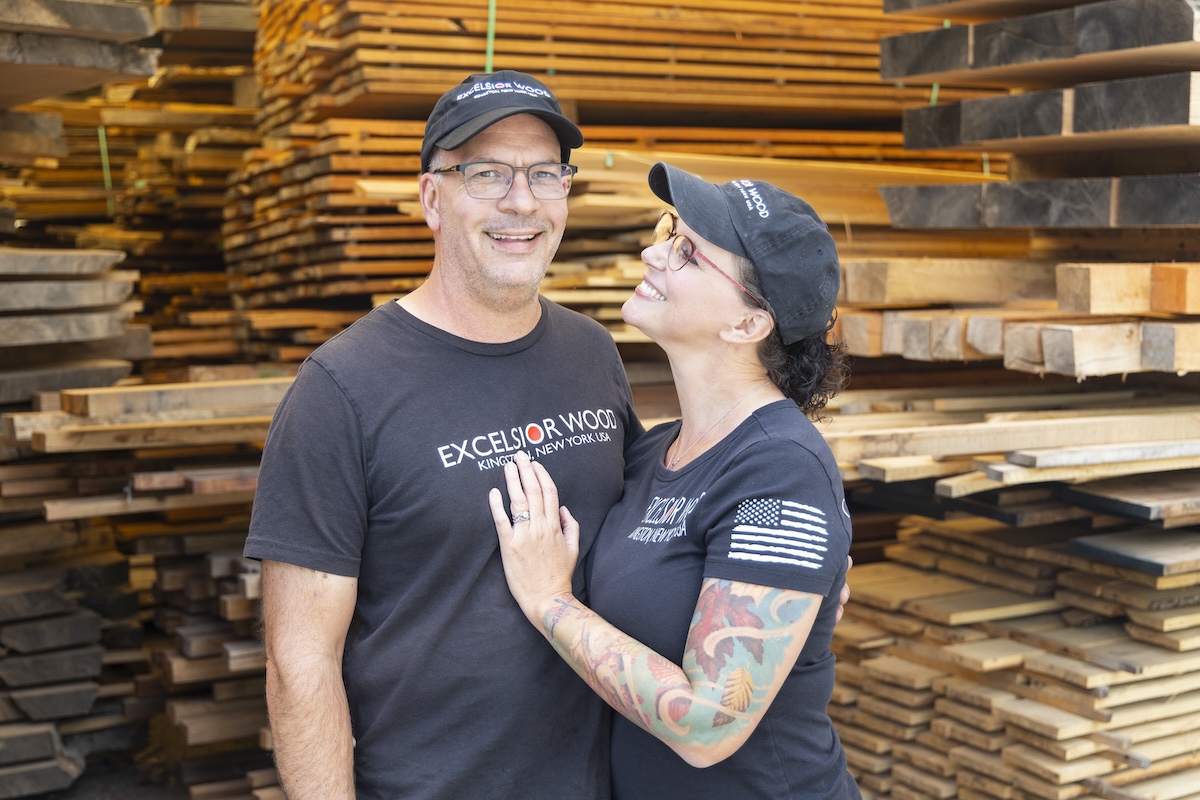 Ron and Casey Sauer at Excelsior Wood Products.