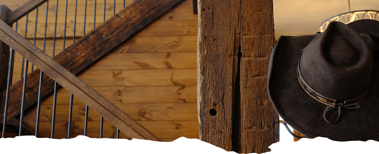 Close up of historic, reclaimed wood in home